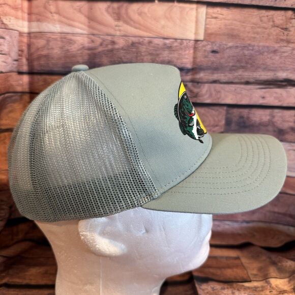 Bass Pro Shops Trucker Hat Green Snapback Adjustable Mesh Cap Fishing Outdoors - Picture 2 of 8